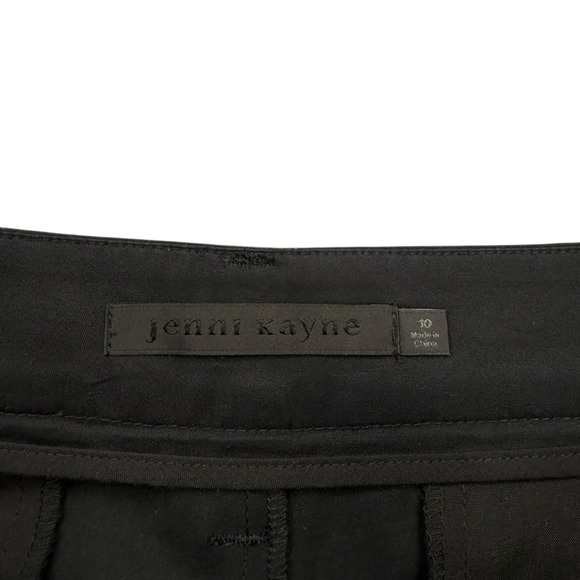 Jenni Kayne Black Ankle Pants Size 10 Lightweight Cotton Blend Trouser - Picture 3 of 7